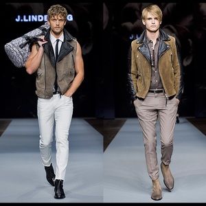 J. Lindeberg Suede Moto Vest